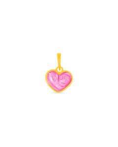 Pink Heart Gold Casual Pendant For Kids