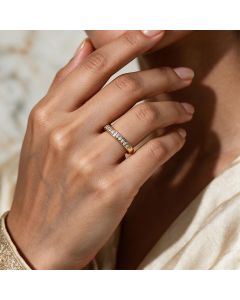 Twilight Duo Sparkle Gold Casual Ring