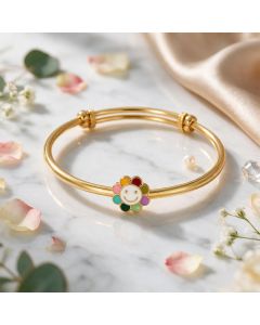 Smiley Flora Bangle for Kids