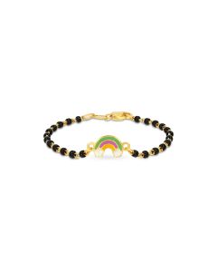 Rainbow Charm Gold Bracelet For Kids