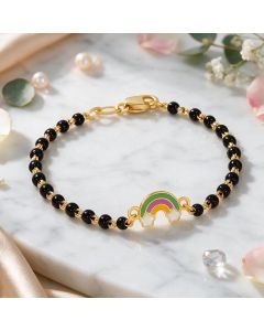 Rainbow Charm Gold Bracelet For Kids