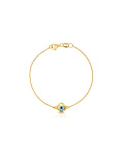 Gold Guard Evil Eye Chain Bracelet