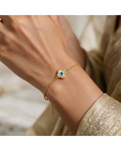 Gold Guard Evil Eye Chain Bracelet