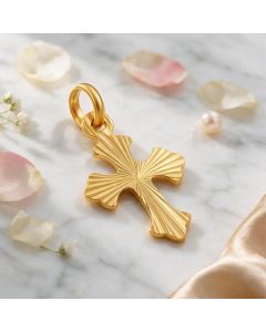 Holy Cross Gold Religious Pendant