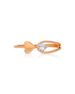 Blush Heart Gold Casual Ring
