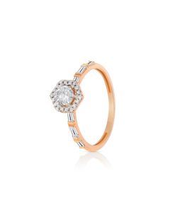Hexa Glow Gold Casual Ring
