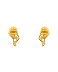 Oceana Shell Bloom Gold Stud Earrings