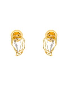 Oceana Sea Cradle Gold Stud Earrings