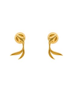 Oceana Koi Serenity Gold Stud Earrings