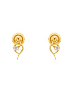Oceana Sea Swirl Gold Stud Earrings