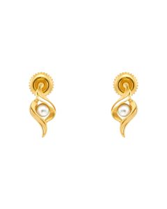 Oceana Conch Muse Gold Stud Earrings