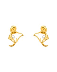 Oceana Rayfin Glow Gold Stud Earrings
