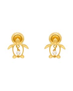 Oceana Mystic Turtle Gold Stud Earrings