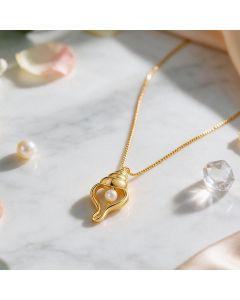 Oceana Nautic Swirl Gold Pendant Chain