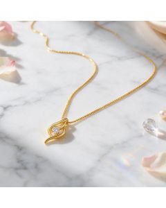 Oceana Sea Swirl Gold Pendant Chain