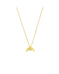 Oceana Azure Fluke Gold Pendant Chain