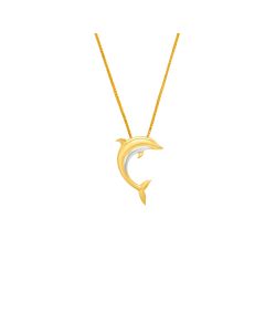 Oceana Dolphin Bliss Gold Pendant Chain