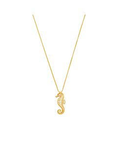 Oceana Seahorse Muse Gold Pendant Chain