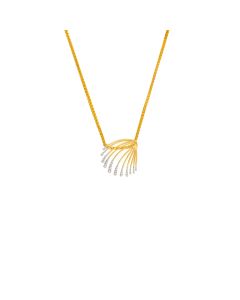 Oceana Shell Mist Gold Pendant Chain