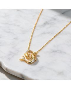 Oceana Swirlfin Harmony Gold Pendant Chain