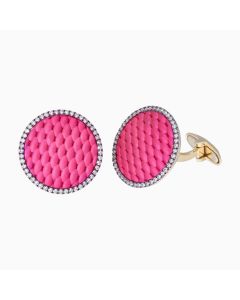 Pink Metal Cuff Links