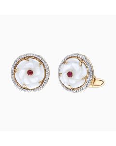 White Agate Cuff Links