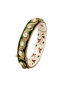 Elaris Green Enamel Gold Bangle