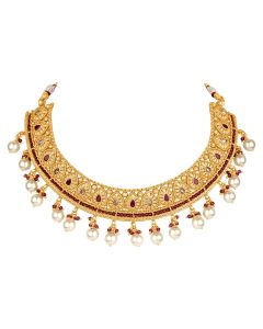 Anvika Pearl Gold Necklace