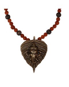 Ganesh Rudraksha Silver Necklace