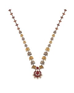 Gaja Ruby Silver Necklace