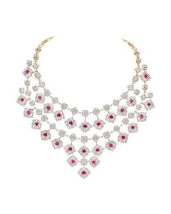 Imperial Ruby Lattice Necklace