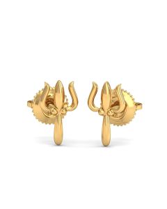 Trident Gold Earrings