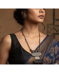 Tavya Silver Tribal Necklace