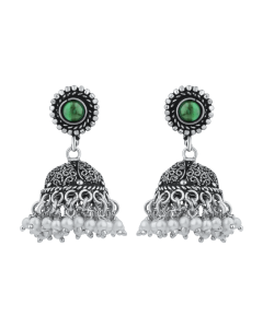 Kiara Silver Jhumka Earrings