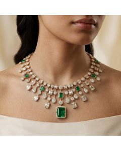 Imperial Mystery Emerald & Diamond Necklace