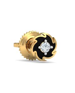 Spinning Disc Men's Gold Stud