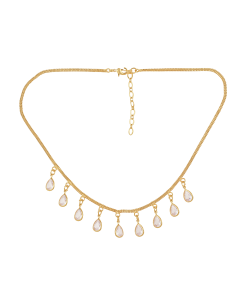 Aarna Teardrop Charm Necklace