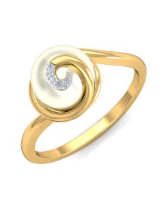 Swirling Pearl Ring