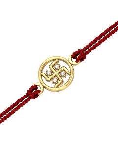 Gold Swastika Rakhi