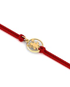 Bajrang Bali Gold Rakhi cum Pendant