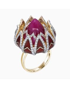 Ruby Lotus Ring