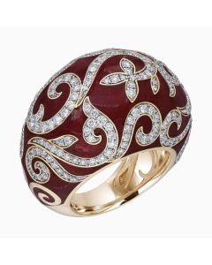 Brown Enamel Ring
