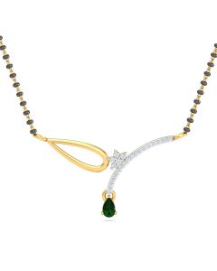 Gia Emerald Mangalsutra Pendant