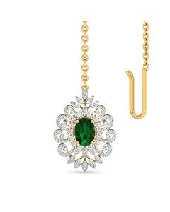 Rajneel Emerald Maang Tikka